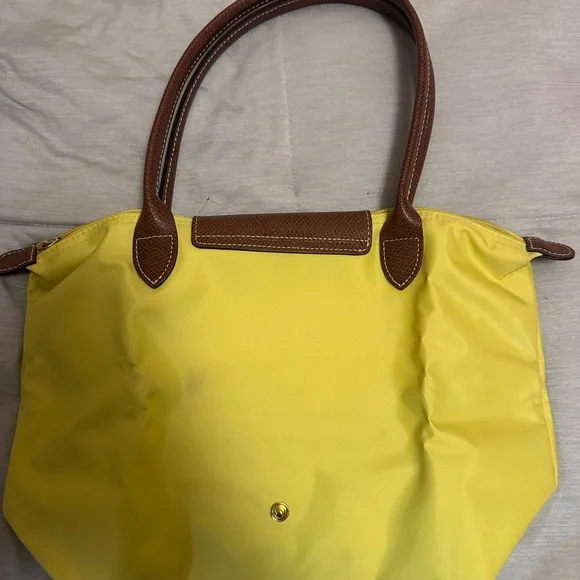 Longchamp Yellow and Brown Shoulder Bag - Picture 4 of 6